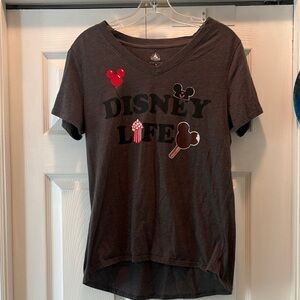 Disney Life T-Shirt - Dark Gray with Red Accents